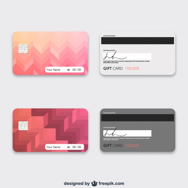 626x626 Gift Cards Template Free Vector