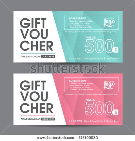 450x470 Gift Voucher Template With Colorful Pattern,cute Gift Voucher