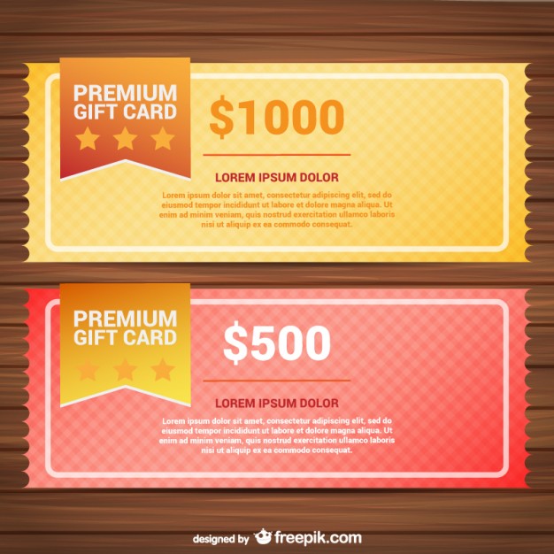 626x626 Premium Gift Card Templates Vector Free Download