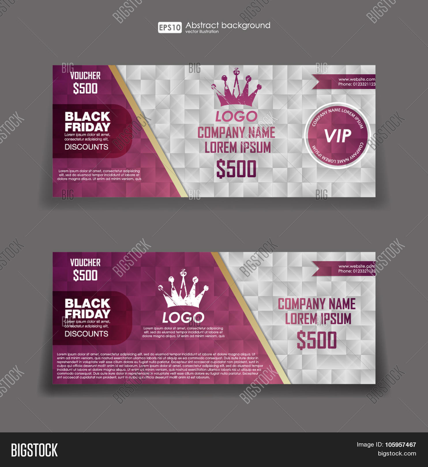 1484x1620 Business Card Coupon Template Elegant Gift Voucher Vector Photo