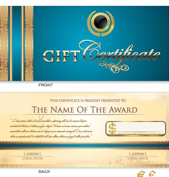348x364 Creative Gift Certificate Template Vector Free Download