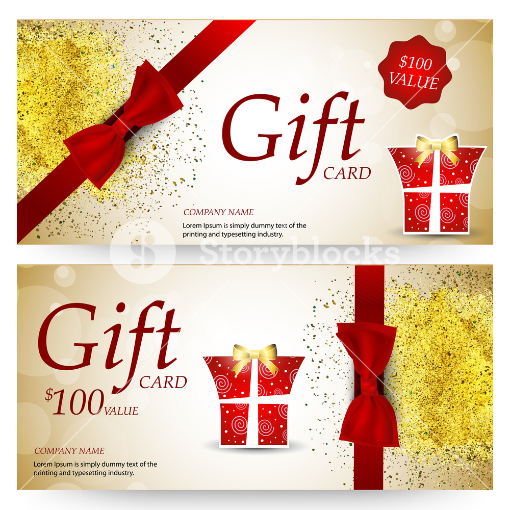 1000x1000 Elegant, Sparkling Gift Voucher, Coupon Or Certificate Design