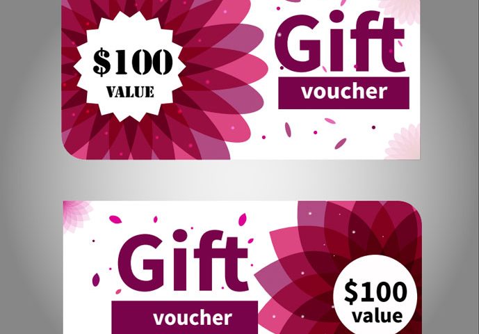 689x480 Free Gift Voucher, Gift Card Vector Template Free Download