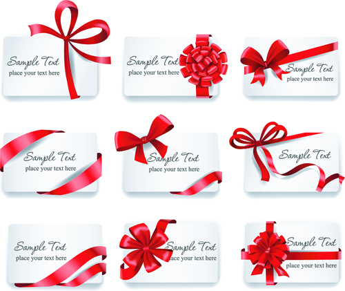 Exquisite Ribbon Bow Gift Cards Vector Set For Free Download 500x421 Exquisite Ribbon Bow Gift Cards Vector Set For Free Download