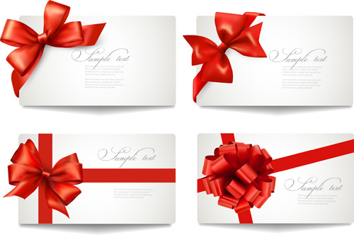 Exquisite Ribbon Bow Gift Cards Vector Set Free Vector 500x332 Exquisite Ribbon Bow Gift Cards Vector Set Free Vector