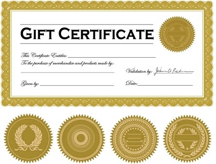 442x335 Gift Certificate Free Vector Download