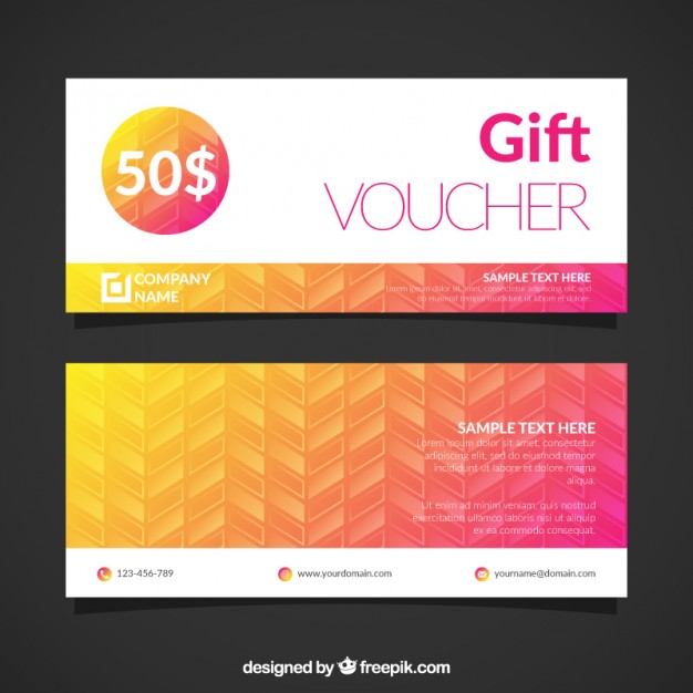 626x626 Gift Voucher Template Vector Free Download