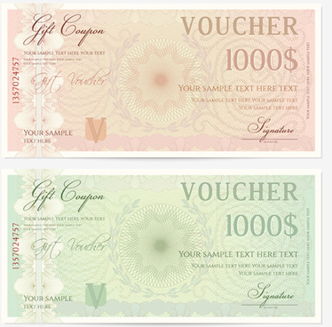 374x368 Gift Voucher Vintage Template Free Vector Download