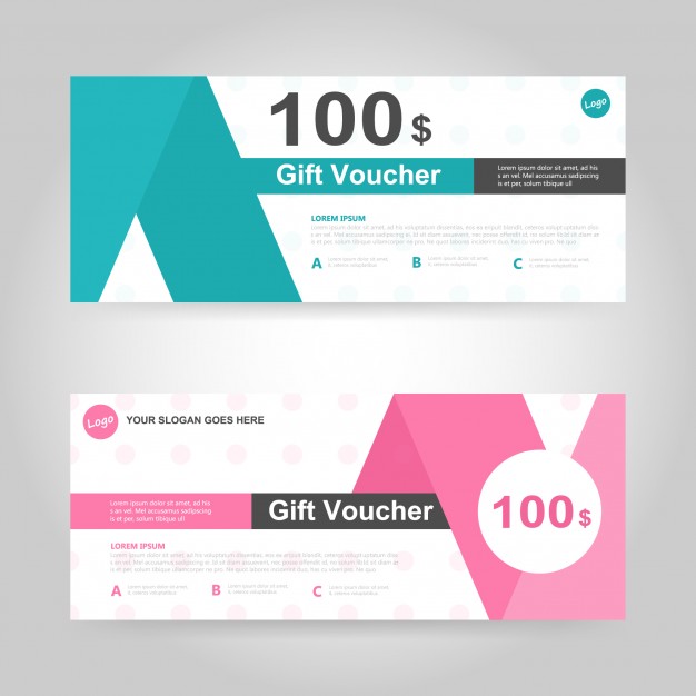 626x626 Green And Pink Gift Voucher Template Vector Free Download
