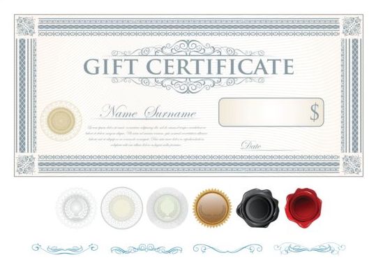 539x385 Light Colored Gift Certificate Template Vector Free Download