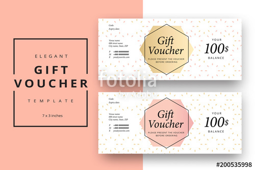 500x333 Trendy Abstract Gift Voucher Card Templates Modern Discount