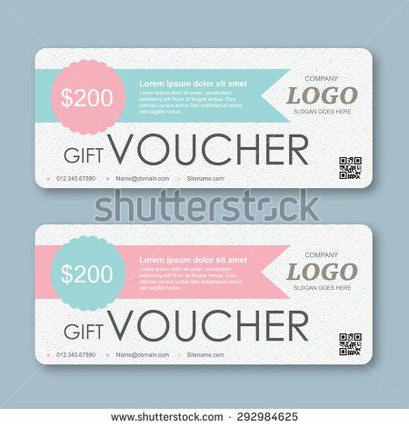 450x470 Gift Voucher Template With Colorful Pattern