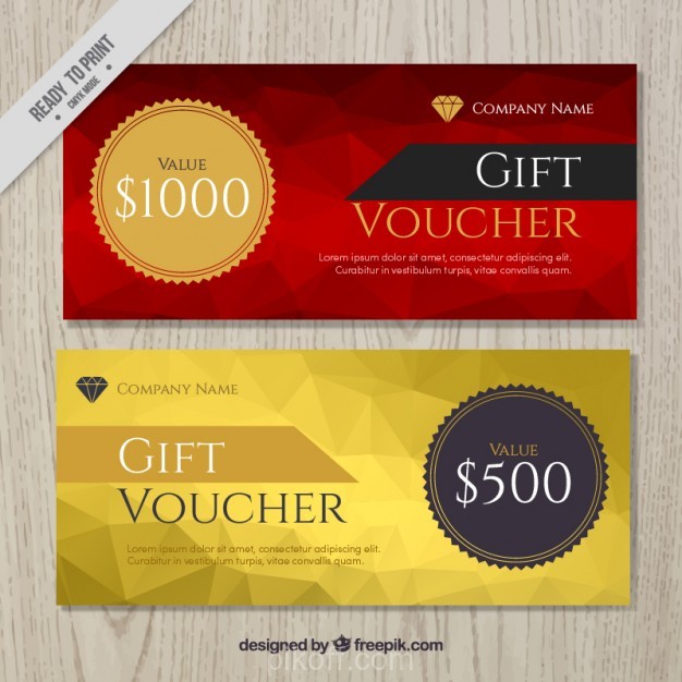 Polygonal Gift Voucher Vector Free Download 626x626 Polygonal Gift Voucher Vector Free Download