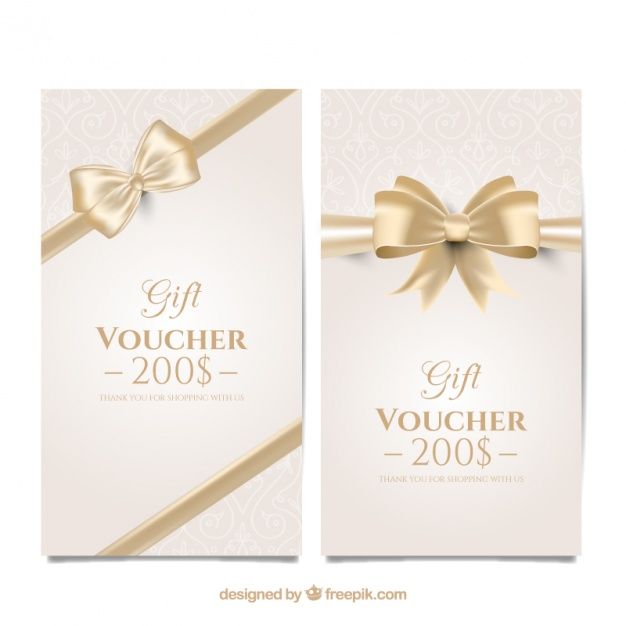 Discount Vouchers With A Golden Bow Free Vector Invitaciones 626x626 Discount Vouchers With A Golden Bow Free Vector Invitaciones