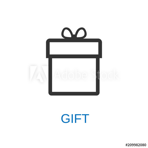 500x500 Gift Icon Gift Symbol Flat Design Stock