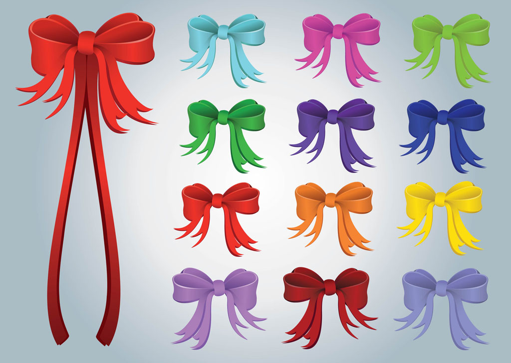 1024x728 Gift Ribbons Vector Art Graphics