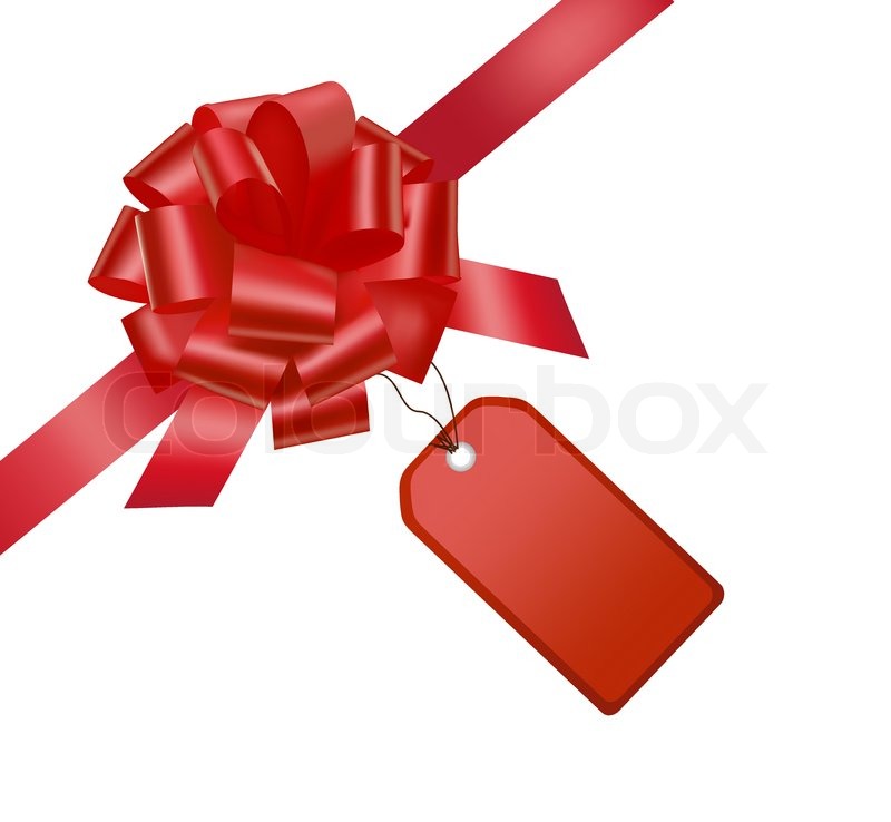 800x738 Gift Red Bow With A Ribbon Vector Stock Vector Colourbox