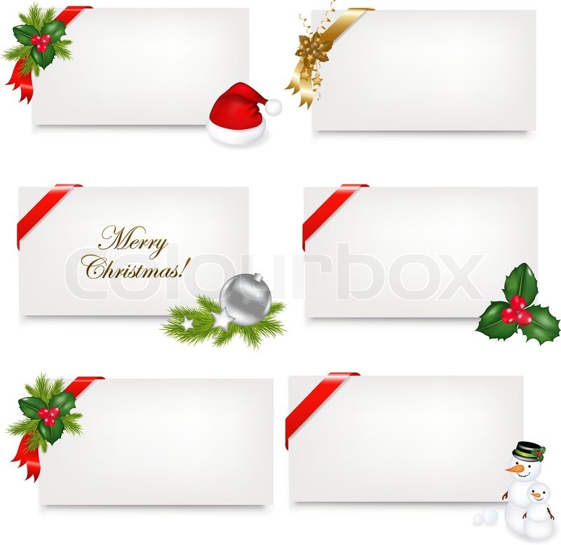 800x777 Christmas Blank Gift Tag Set, Vector Stock Vector Colourbox