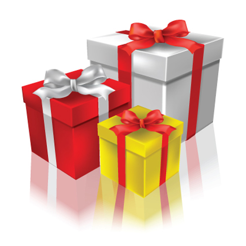 500x500 Exquisite Gift Boxes Design Elements Vector Free Download