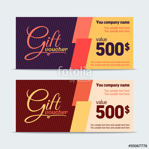 500x500 Gift Voucher Vector Template Stock Image And Royalty Free Vector