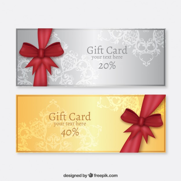 626x626 Red And Golden Gift Voucher Pack Free Vectors Ui Download