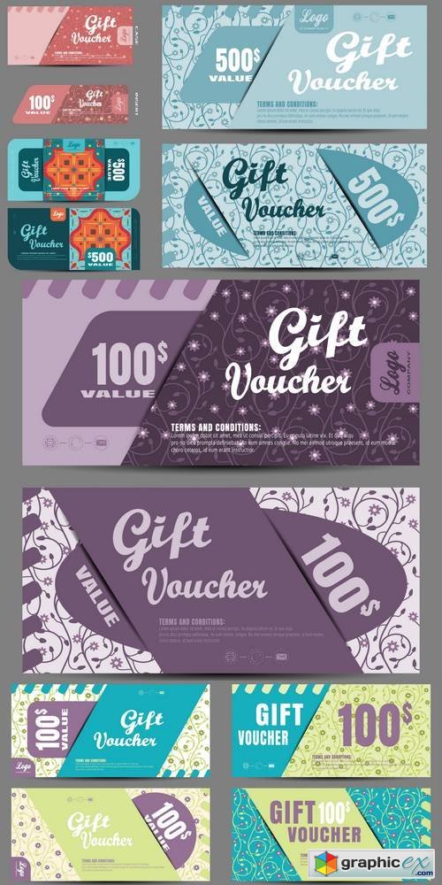 500x1000 Blank Of Gift Voucher Vector Illustration Free Download Vector