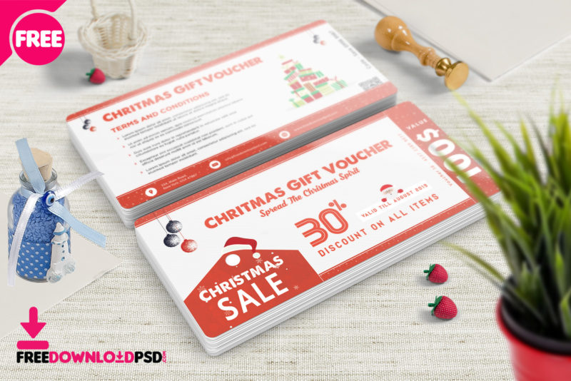800x534 Christmas Gift Voucher Template