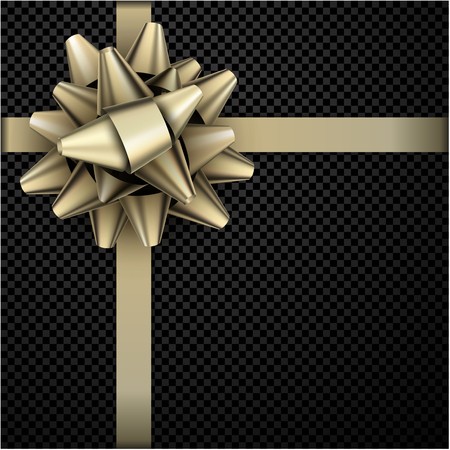 450x450 Realistic Beautiful Golden Bow With Ribbon For Gift Wrap Vector