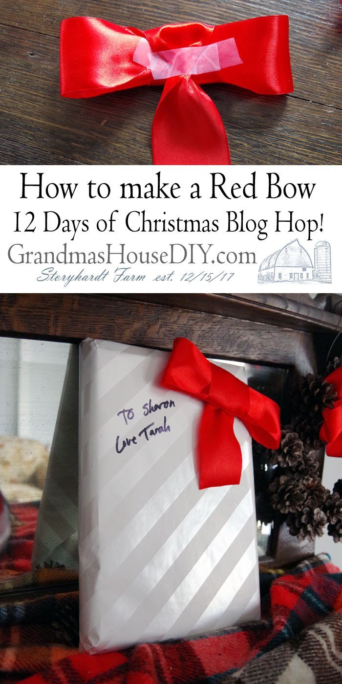 700x1400 Red Bow Gift Wrap