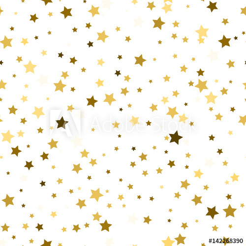500x500 Star Pattern White, Background, Gold, Gift Wrap Vector