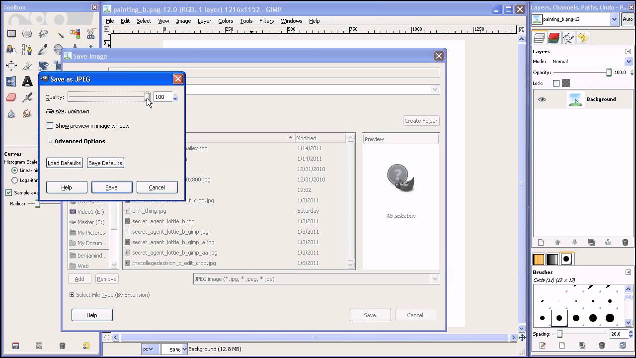 1280x720 Converting Image Types In Gimp