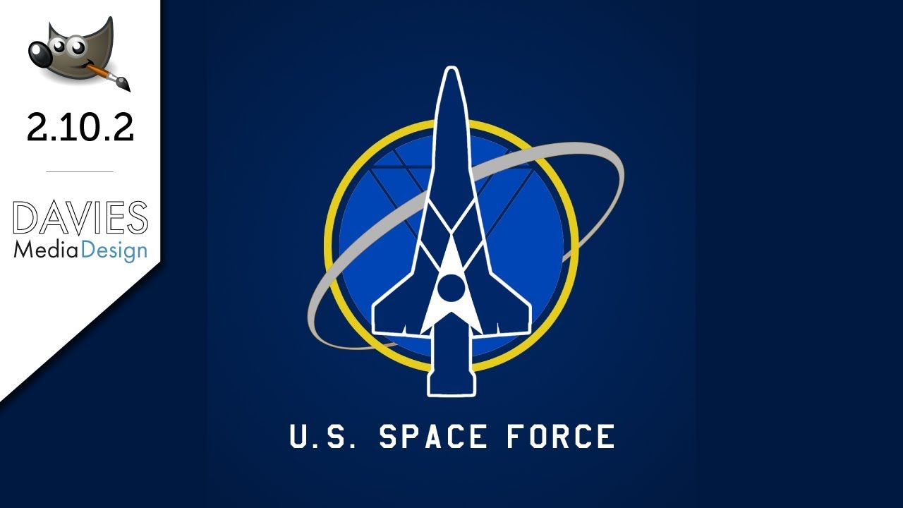 1280x720 Gimp Tutorial U S Space Force Vector Style Logo