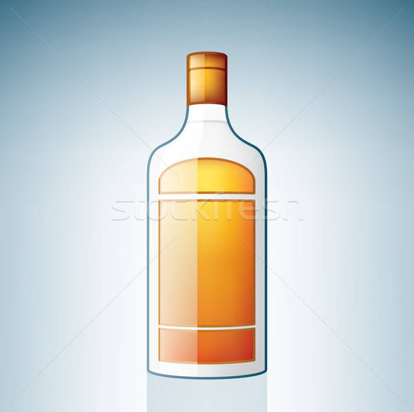 600x597 Gin Bottle Vector Illustration Vectorminator