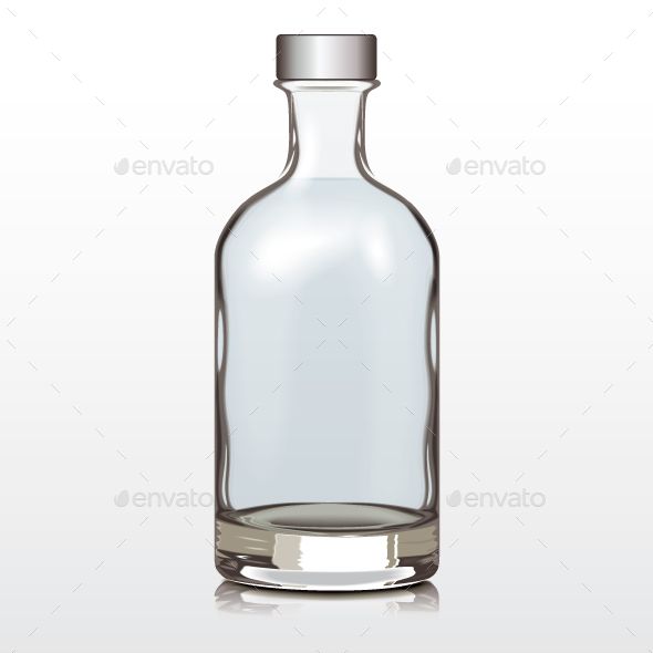 590x590 Mockup Glass Bottle Silver Cap, Changeable Color Of Liquid