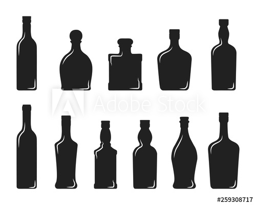 500x400 Alcohol Bottles Of Wine, Whiskey, Vodka, Tequila, Brandy, Scotch