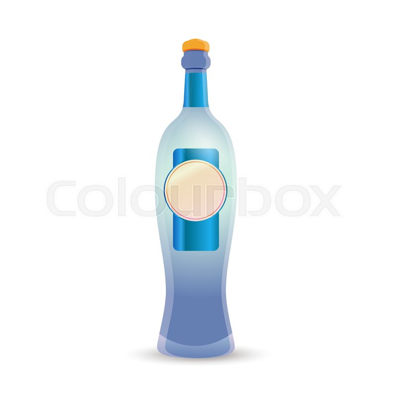800x800 Bright Glossy Luxury Gin Bottle Stock Vector Colourbox
