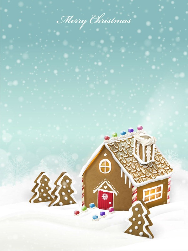600x800 Cartoon Christmas Gingerbread House Vector Graphics My Free