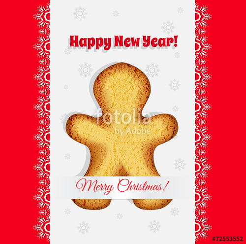 Christmas Cookies In The Shape Of A Gingerbread Man Vector Stock 500x495 Christmas Cookies In The Shape Of A Gingerbread Man Vector Stock
