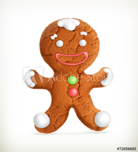 Gingerbread Man, Vector Icon 453x500 Gingerbread Man, Vector Icon
