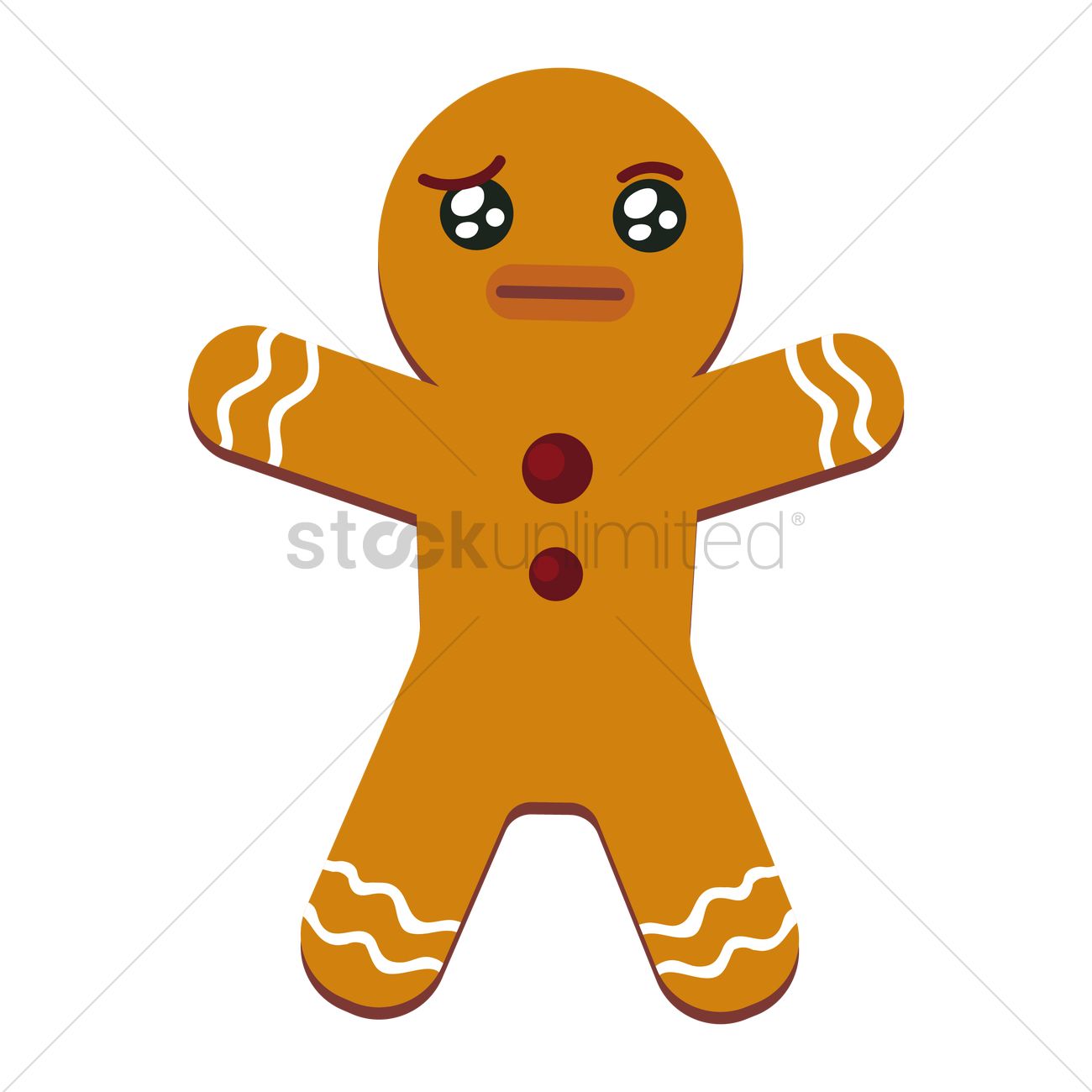 Gingerbread Man Vector Image 1300x1300 Gingerbread Man Vector Image