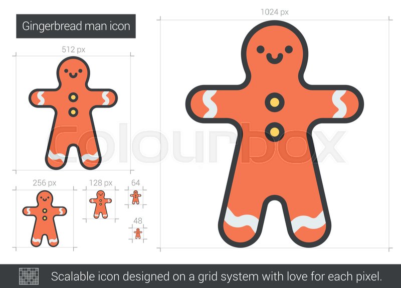 Gingerbread Man Vector Line Icon Stock Vector Colourbox 800x576 Gingerbread Man Vector Line Icon Stock Vector Colourbox