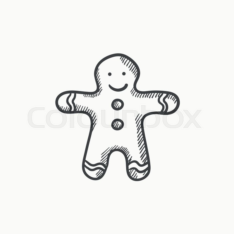 Gingerbread Man Vector Sketch Icon Stock Vector Colourbox 800x800 Gingerbread Man Vector Sketch Icon Stock Vector Colourbox