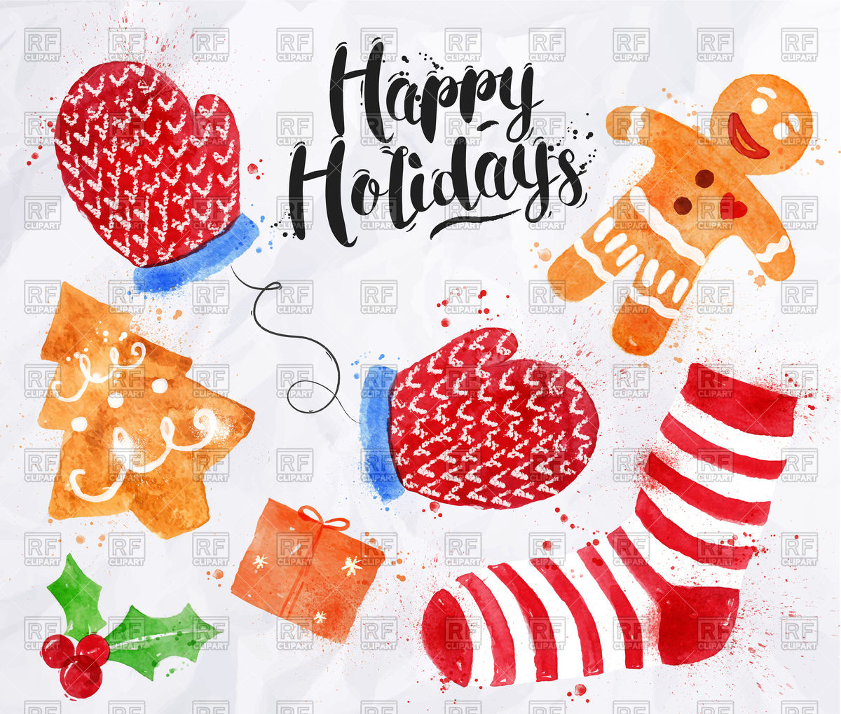 Watercolor Christmas Signs Set 1200x1019 Watercolor Christmas Signs Set
