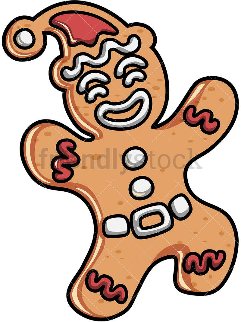 Cute Gingerbread Man Cartoon Vector Clipart 800x1067 Cute Gingerbread Man Cartoon Vector Clipart