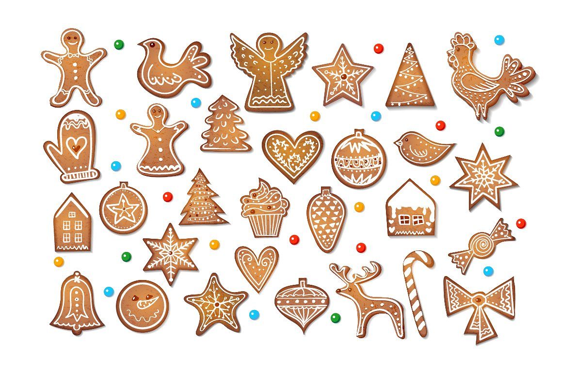 Christmas Gingerbread Vector Cookies 1161x772 Christmas Gingerbread Vector Cookies