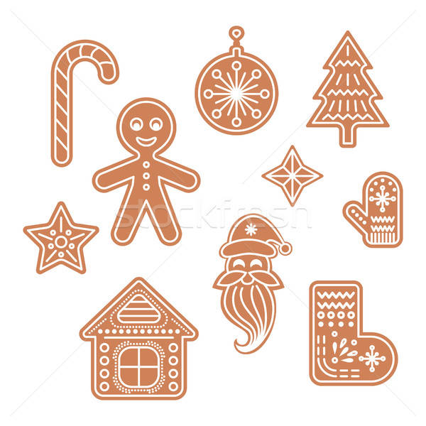 Gingerbread Cookies Vector Illustration Vector Illustration 600x600 Gingerbread Cookies Vector Illustration Vector Illustration