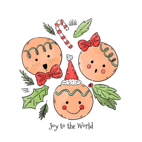 Joy To The World Gingerbread Vector 490x490 Joy To The World Gingerbread Vector