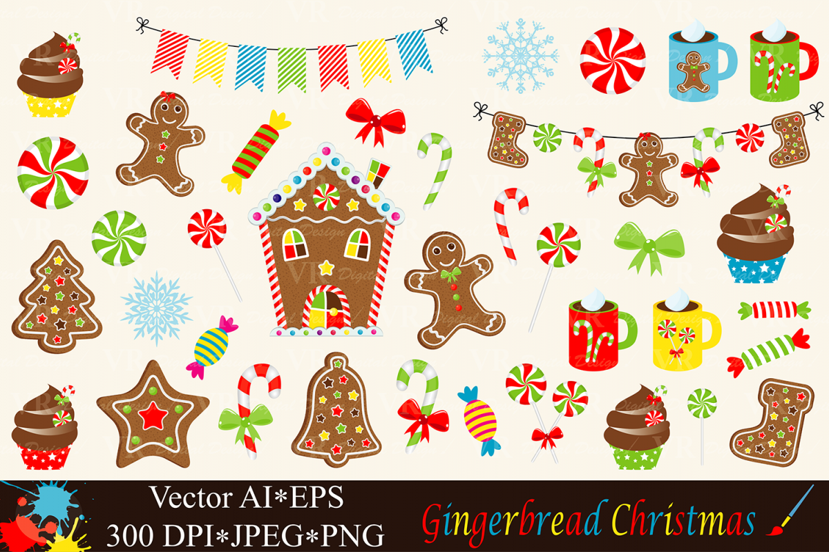 Christmas Gingerbread Clipart 1200x800 Christmas Gingerbread Clipart