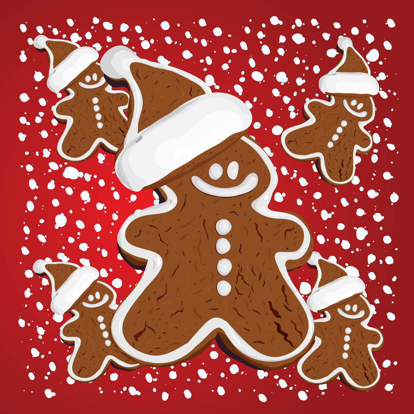 Christmas Gingerbread Vector Art Graphics 850x850 Christmas Gingerbread Vector Art Graphics