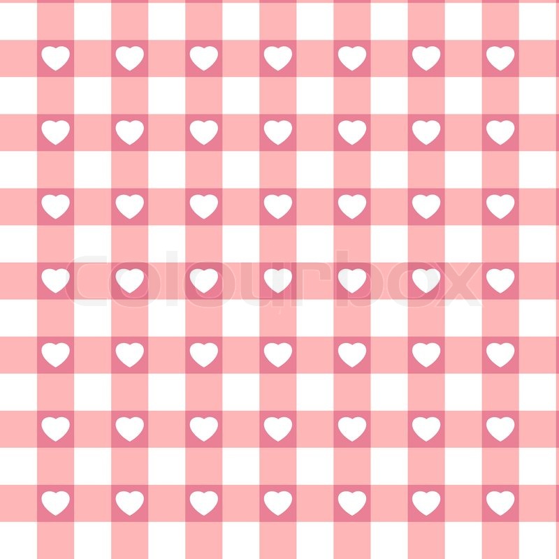 800x800 Swatch Ready Seamless Hearts Gingham Stock Vector Colourbox